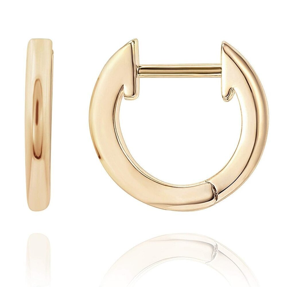 14K Gold Plated Huggie Ear Cuff Dainty Minimalist Hoop Earrings Women